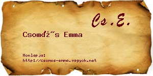 Csomós Emma névjegykártya